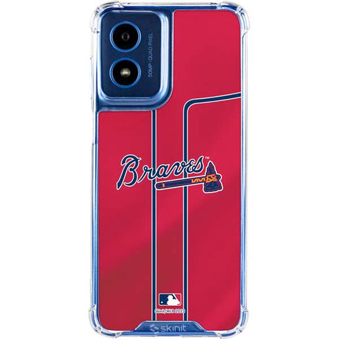 MLB Atlanta Braves Alternate/Away Jersey Moto G 5G (2024) Clear Case